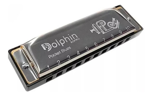 Gaita Boca Dolphin Pocket Blues Dó C 20 Vozes Diatonica 6406