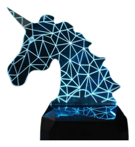 Lampara Led 3d Figura Unicornio (7 Colores)