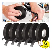 Comprar Wistkamr - 6 Rollos Cinta Aislar Tela Automotriz Resiste Alta Temperatura, 19 Mm X 25m, Ideal Para Proyectos De Bricolaje En El Hogar, Reparaciones, Trabajos Eléctricos, Automotrices Y Equipos