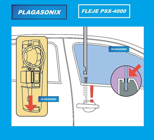 Imagen 5 de 10 de Fleje Para Apertura Automotor Auto Ganzua Cerrajero Psx-4000