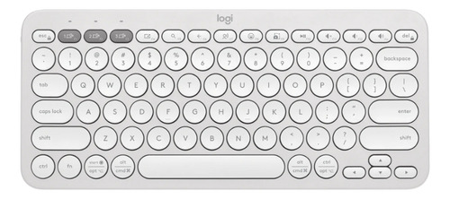 Kit 2x Teclado Bluetooth Logitech K380s Pebble Key 2 Branco