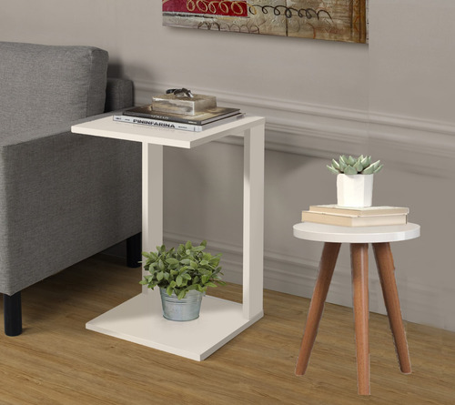 Mesas Redonda De Cabeceira Canto Madeira Off White Off White
