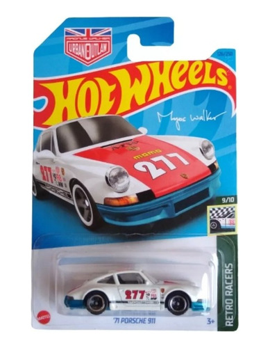 Hot Wheels '71 Porsche 911 Urban Out Law Walker Blanco 2023