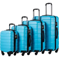 Comprar Juego De Maletas Coolife 4 Piezas Rigidas Con Candado Tsa