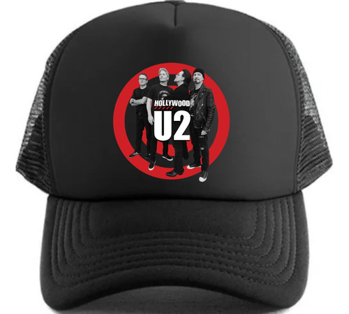 Gorra Vinilo Trucker Personalizada U2 Todas Las Bandas