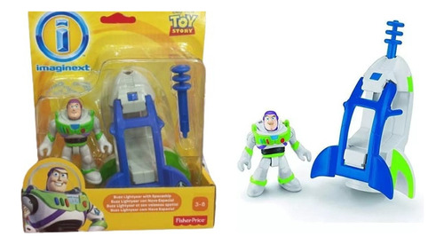 Boneco Imaginext Buzz Lightyear Com Nave Espacial T2740
