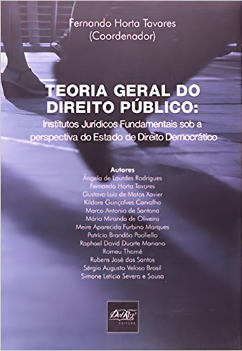 Teoria Geral Do Direito Publico, De -. Editorial Del Rey, Capa Mole, Edição 2017-05-04 00:00:00 Em Português