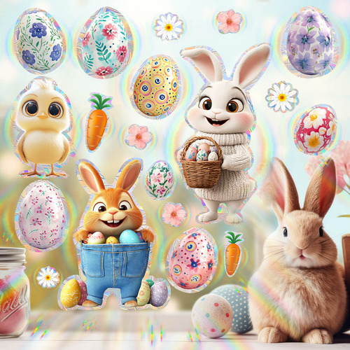 Adesivos De Páscoa J Para Decorações De Portas De Janela Bun