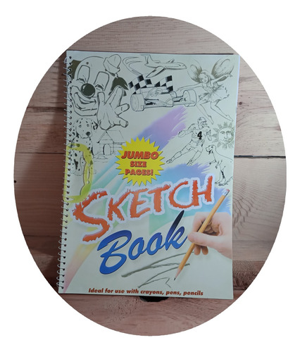 Cuaderno Sketch Book Vintage 90s Tamaño Grande 18 Hojas