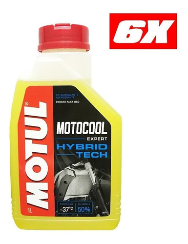 Imagem 1 de 7 de Kit Fluido Radiador Motul Motocool Expert 37c C 6 Litros