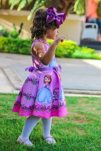 Vestidos de Festa Infantil Temático Para Todas Ocasiões.: Vestido Princesa  Sofia Tema Aniversario.