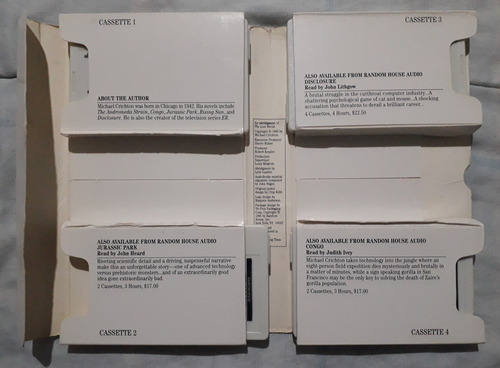 Audiolibro Jurassic Park The Lost World Cassettes Ingles (Usado)