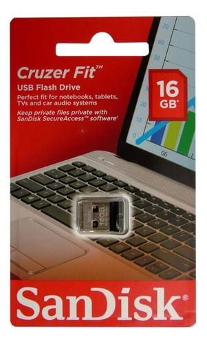 Sandisk Cruzer Fit -  16 Gb