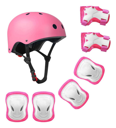 Conjunto De Protecciones Patinaje Niños Casco Y Rodilleras