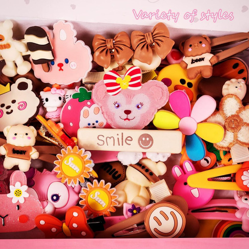 Set De 14 Broches Para Cabello De Dibujos Animados S