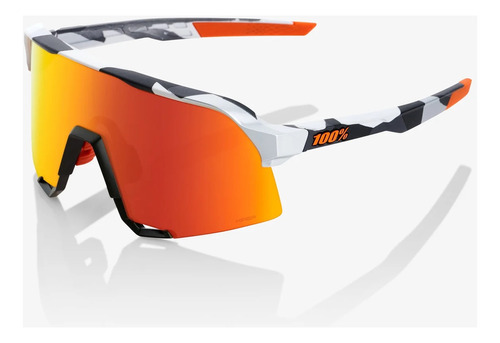 Gafas 100% S3 Soft Tact Gris Camo Lente Hiper Rojo Espejo