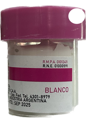 Colorante En Pasta Blanco Bloch X 15 G X 1 U.