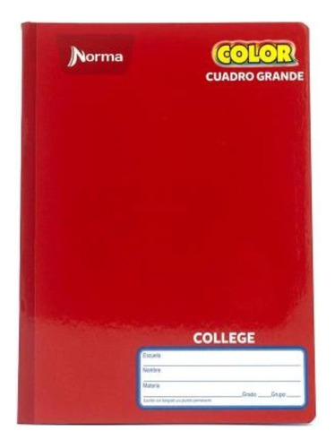 Cuaderno College 100 Hj Norma Color 360 Cosido Cuadro Grande