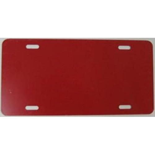 Placa De Matrícula De Aluminio Rojo Brillante De 6  X ...