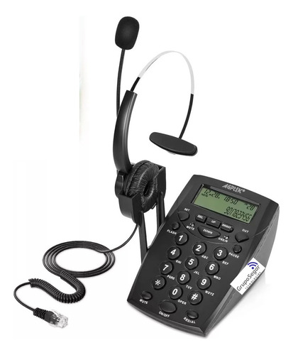 Telefóno Con Diadema Home Office Call Center Manos Libres