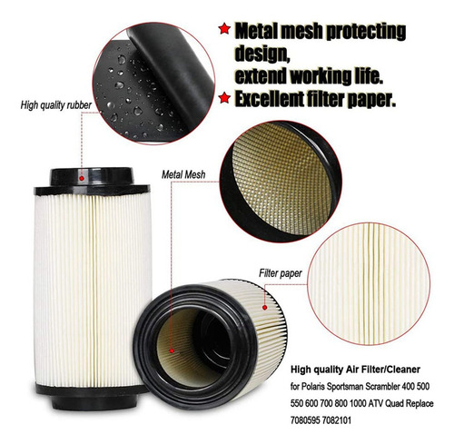 Kit De Filtro De Aire Crystally-7080595 Para Polaris 400 500