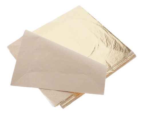 Imagen 1 de 11 de 100 Láminas De Oro Para Manualidades, Decoración Dorada Do
