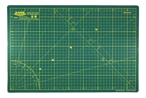 Imagen 2 de 8 de Tabla De Corte A3 45x30 Cm + Regla 40 Cm + Cutter Bisturi