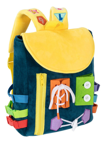 Mochila Para Niños Pequeños Busy Board, White Dolphin Toys,