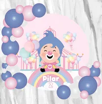 Comprar  Fondo Banner Candy Bar Circular Plim Plim Rosa 70x70cm