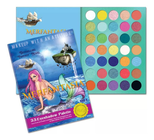 Paleta De Sombras Merfantasia Book 8 Rude Cosmetics 35 Color