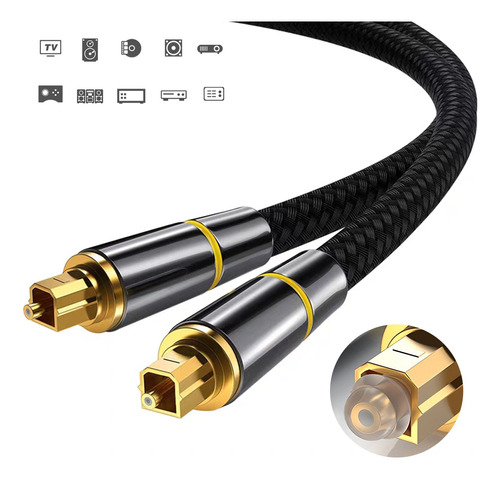 Cable De Audio De Fibra Óptica Estéreo Digital 1.5m