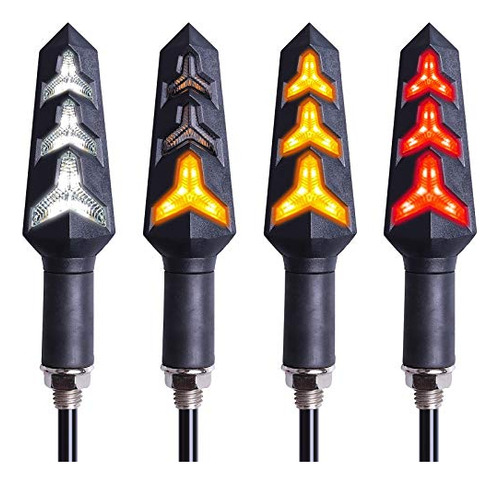 4pcs Indicadores De Giro Led Motocicleta, Luces De Giro...