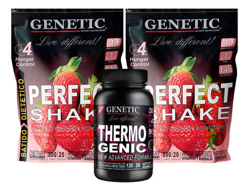 N°1 Combo Perfect Shake Thermogenic Genetic Adelgazar Rapido