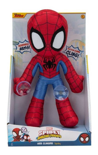 Peluche Spiderman Spidey C/ventosas Muñeco 25cm Coleccion