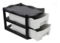 Comprar Mini Gaveteiro Mesa Organizador Multiuso Plástico 2 Gavetas no Mercado Livre