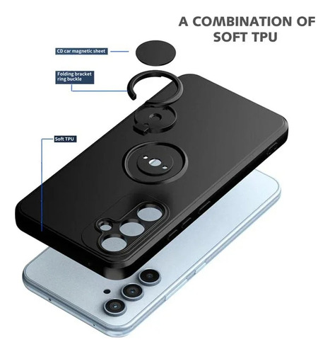 Funda De Silicona Liquid Ring Para Samsung A56 A36 A26 A16 A34 A15 A25 A35 A53 A52 A33 A13 A14 A54 Galaxy A55 5g