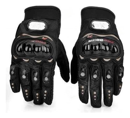 Guantes Pro Biker Protecciones Nudillos Atv Cross Fas Motos Color Negro Talle XL