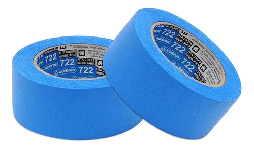 Kit 5 Fitas Crepe Azul 722 48mmx50m - Adelbras - Anti - Uv