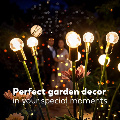 Luces Solares Impermeables Para Jardín Con Efecto Luciérnaga