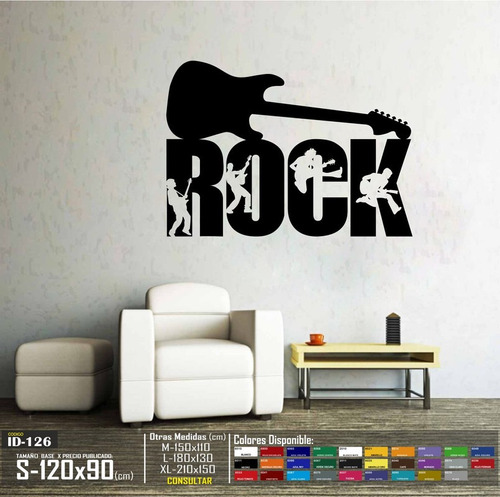 Vinilo Decorativo Musica Guitarra Rock