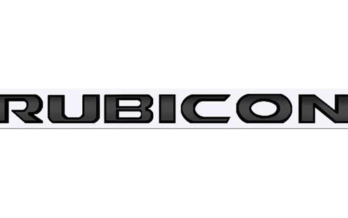 Emblema Rubicon Metalico Negro Lateral Para Jeep