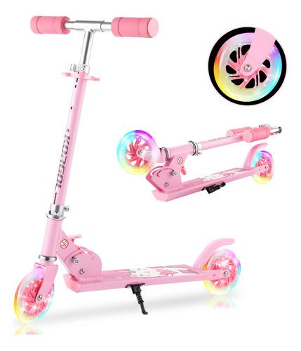 Patineta Para Niño 6 12 Año  Patinete Rueda Luz Led 3 Nivel