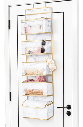 Organizador Colgante Para Puerta, 5 Bolsillos Grandes Transp