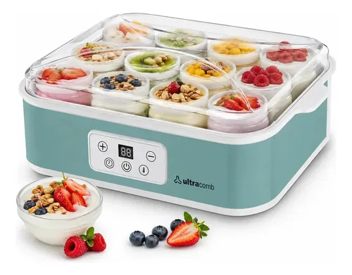 Yogurtera Digital Ultracomb Yg 2712v 12 Frascos Vidrio Temporizador 2.2Lts