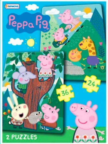 Rompecabezas Pepa Pig.2 Puzzles De 24 Y 36 P.jug Milebu