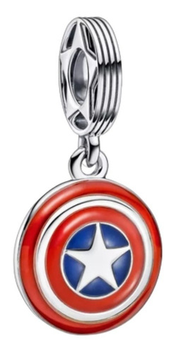 Charm Del Escudo De Capitán America - Aleación Zinc