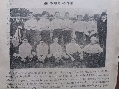 Recorte Revista Lamina Futbol Equipo De Nacional 1903