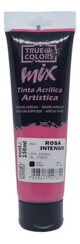 Tinta Acrílica Artistica Mix 150ml True Colors Cor Rosa intenso