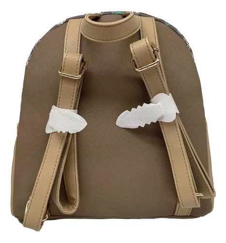 Mini Mochila Animal Crossing | Para Switch, Viajes Y Más Marrón Claro Estampado