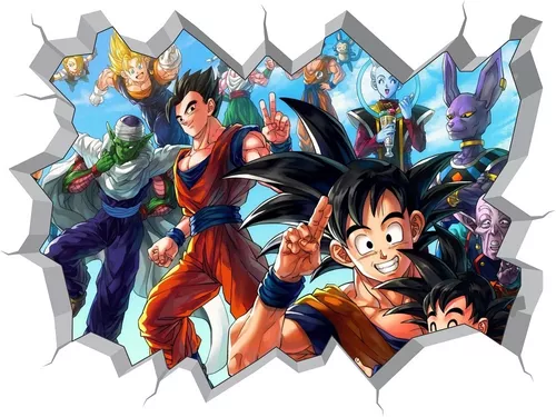 Papel De Parede Adesivo Autocolante Anime Mangá Dragon Ball Super